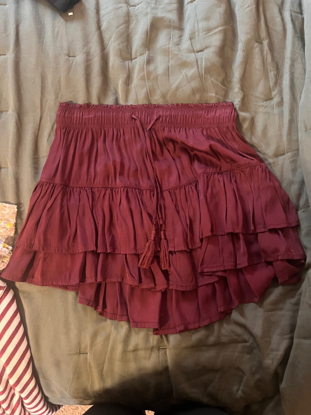 Maroon Aerie skirt
